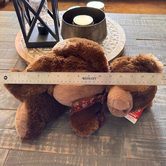 GANZ 12” Chocolate Fondue Colored Soft Teddy Bear Plush Toy Stuffed Animal - Picture 3 of 8